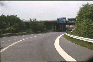 Ausfahrt aus Kreisel Nordost (Heidelberg Richtung Mannheim) in Hauptfahrbahn Nord der A659 (Weinheim Richtung Mannheim)