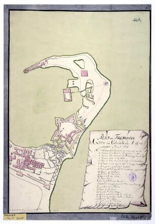 Plan des Trenchees Contre la Citadelle de Messina commencees le 19 d'août 1719