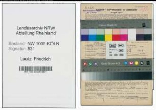 Entnazifizierung Friedrich Lautz , geb. 17.05.1883 (Berginspektor)
