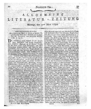 Schmidt, C. G.: Briefe über die Lausiz, von dem Verf. der Briefe über Hernhut und über die Oberlausiz. Wittenberg: Kühne 1789
