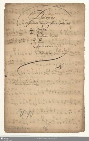 Stimmensatz [Schreiber: Jacobi, S.; u.a.]