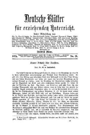 Neue Urtheile über Rousseau