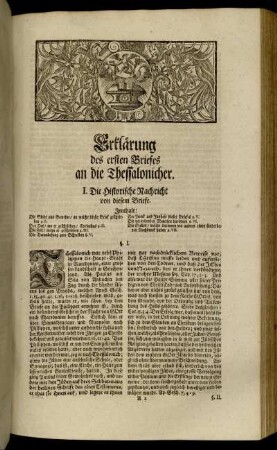 Erklärung des ersten Briefes an die Thessalonicher