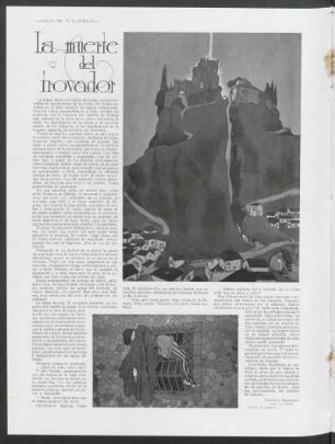 La muerte del trovador : Dibujos de Riambau