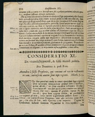 322-330, CONSIDERATIO XL. De vitanda hypocrisi, & falsa mundi politia.