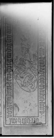 Bronnbach Kloster Kreuzgang Grabplatte Hans von Reinstein (gestorben 1459)