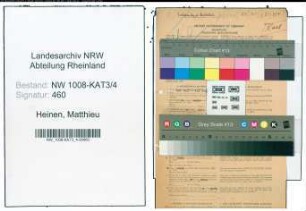 Entnazifizierung Matthieu Heinen , geb. 07.03.1902 (Metzger)