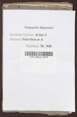 Städtische Einzelrechnungen