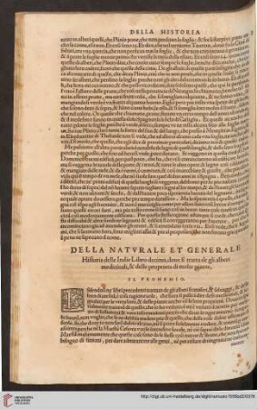 Della generale et naturale historia delle Indie. Libro decimo, dove si tratta de gli alberi medicinali, & delle prprieta di molte piante