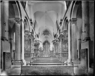 Bronnbach Kloster Klosterkirche (1157-1222) Innenansicht nach Osten