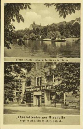 Berlin-Charlottenburg. Partie an der Spree - "Charlottenburger Bierhalle"