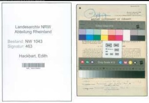 Entnazifizierung Edith Hackbart , geb. 20.07.1900 (Lehrerin)
