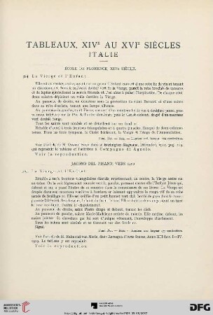 Tableaux, XIVe au XVIe siècles (N0 324-347)