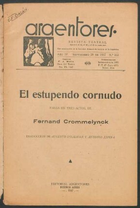 1937015300: El estupendo cornudo : farsa en tres actos