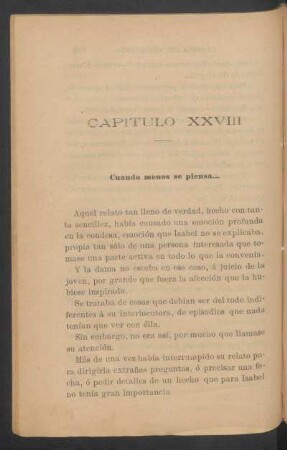 Capítulo XXVIII - Cuando menos se piensa...