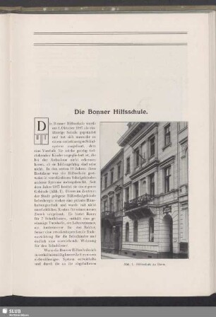 Die Bonner Hilfsschule