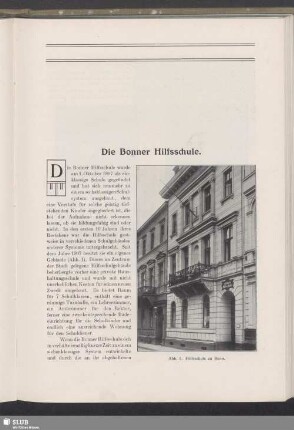 Die Bonner Hilfsschule