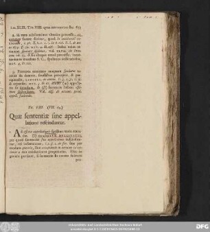 Tit. VIII. (VII. 64.) Quae sententiae sine appellatione rescindantur.