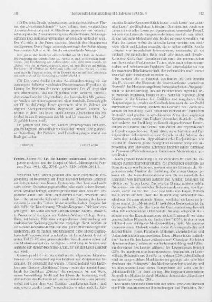 311-313 [Rezension] Fowler, Robert M., Let the reader understand