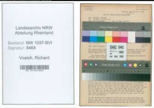 Entnazifizierung Richard Vosloh , geb. 13.04.1897 ()