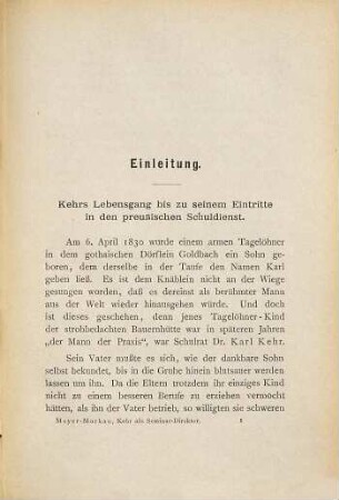 Kehr als Seminardirektor : Erinnerungen von Wilhelm Meyer-Markau