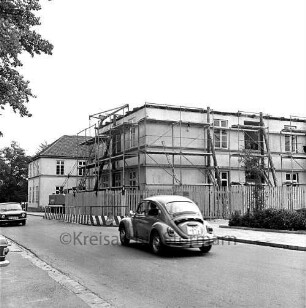 Gebäude der alten Stadtschule: Königstraße: Umbaumaßnahmen: Außenansicht der Westfassade