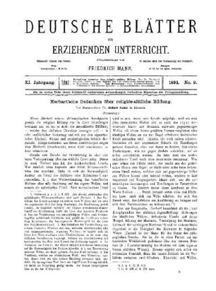 Herbart'sche Gedanken über religiös-sittliche Bildung : (Fortsetzung)