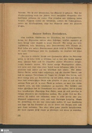 Unsere lieben Vorfahren