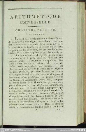 Chapitre premier. Les Signes