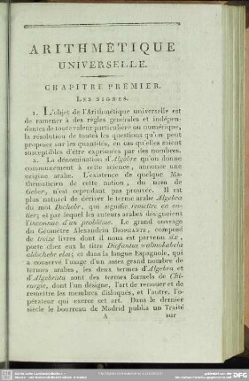 Chapitre premier. Les Signes