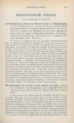 103-113 Empfehlenswerthe Schriften