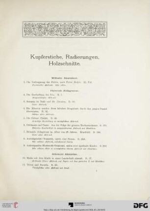 Kupferstiche, Radierungen, Holzschnitte (Nr. 1-1373)