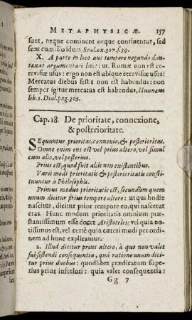 Cap. 18. De prioritate, connexione, & posterioritate.