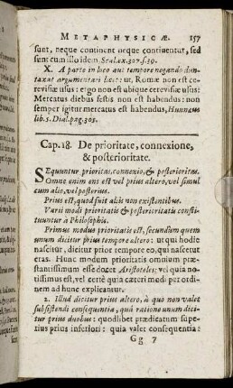 Cap. 18. De prioritate, connexione, & posterioritate.