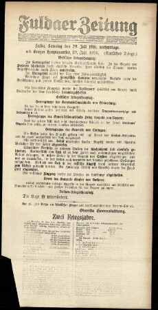 Ausgabe vom Samstag, den 29. Juli 1916.