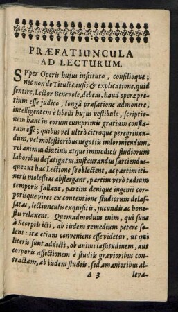 Praefatiuncula Ad Lecturum.
