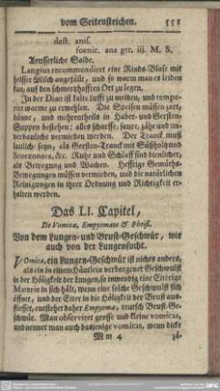 Das LI. Capitel. Von dem Lungen- und Brust-Geschwür, wie auch von der Lungensucht
