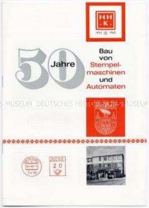 Werbeschrift der Firma Heinrich H. Klüssendorf in Berlin-Spandau zum 50. Firmemjubiläum