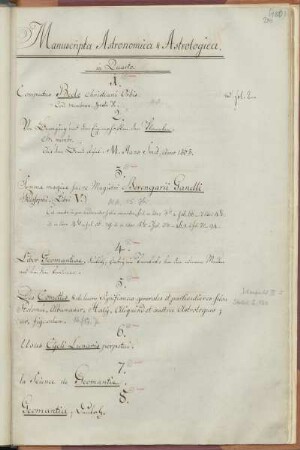 Manuscripta astronomica & astrologica in quarto