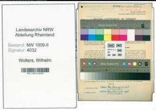 Entnazifizierung Wilhelm Wolters , geb. 23.12.1897 (Schlossermeister)