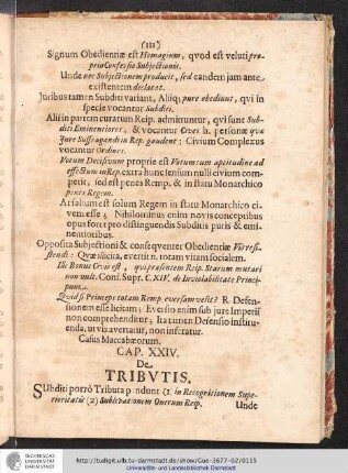 CAPUT XXIV. DE TRIBUTIS.