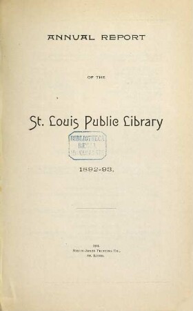Annual report. 1892/93