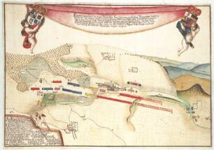 WHK 7 Reichs- und Französischer Krieg von 1688-1697 bis zum Frieden von Ryswick: Plan der Stellung der niederländischen Armee bei St. Girard, 10. August 1691