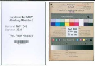 Entnazifizierung Peter Nikolaus Piel , geb. 06.01.1906 (Handelsvertreter)