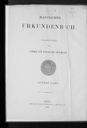 8.1451/1463(1899): Hansisches Urkundenbuch