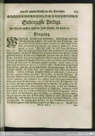 Siebenzigste Predigt