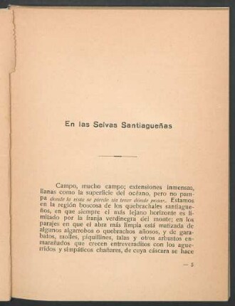En las Selvas Santiagueñas