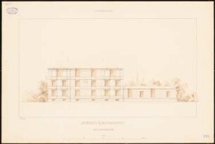 Städelsches Kunstinstitut, Frankfurt/Main Schulgebäude: Rückansicht 1:133,3