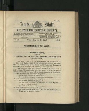 No. 87. 19. Juni. 1902.