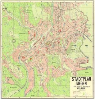 Stadtplan Siegen ohne Stadtteil Achenbach